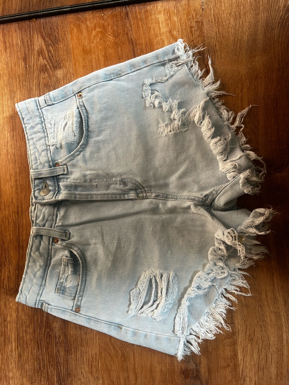 Wild Fable Size 2 Ultra Distressed Highest Rise Shorts - Light Wash Jean Short